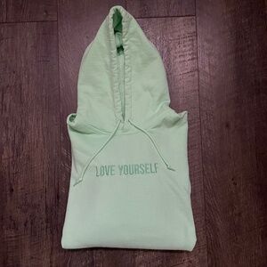 Yours Truly Clothing Love Yourself Mint Green Hoodie Large